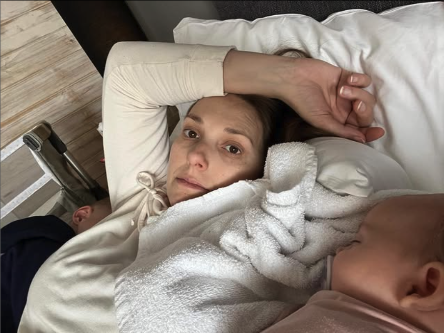 New mother with newborn when the overwhelm sets in